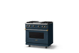 36"W. Sealed Burner Gas Range (Burner: 4g, Finish: Squall, Trim: Polished Chrome, Fuel: Propane)