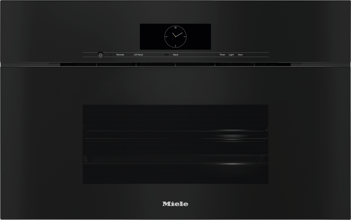 DGC 7870X Obsidian Black - 30" Handleless compact Combi-Steam Oven XL for steam cooking, baking, roasting with roast probe + menu cooking.