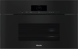 DGC 7870X Obsidian Black - 30" Handleless compact Combi-Steam Oven XL for steam cooking, baking, roasting with roast probe + menu cooking.