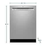 GE® ENERGY STAR® Front Control with Stainless Steel Interior Dishwasher with Sanitize Cycle