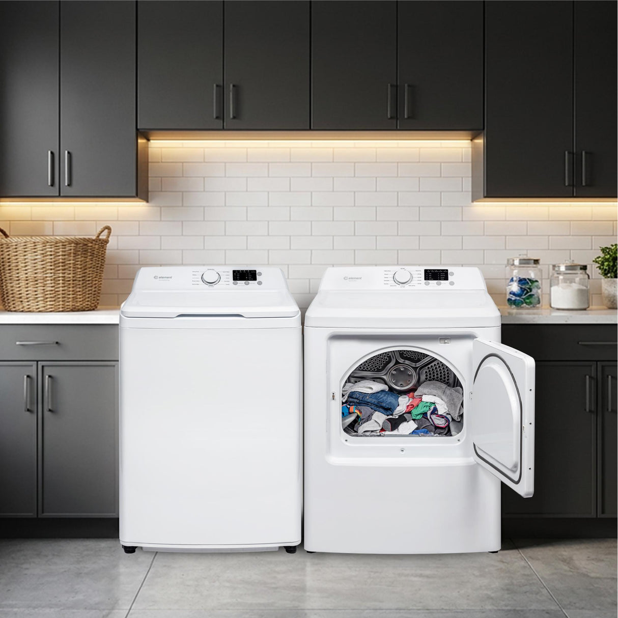 Element 7.0 Cu. Ft. Electric Dryer - White (ENTDE7027EW)