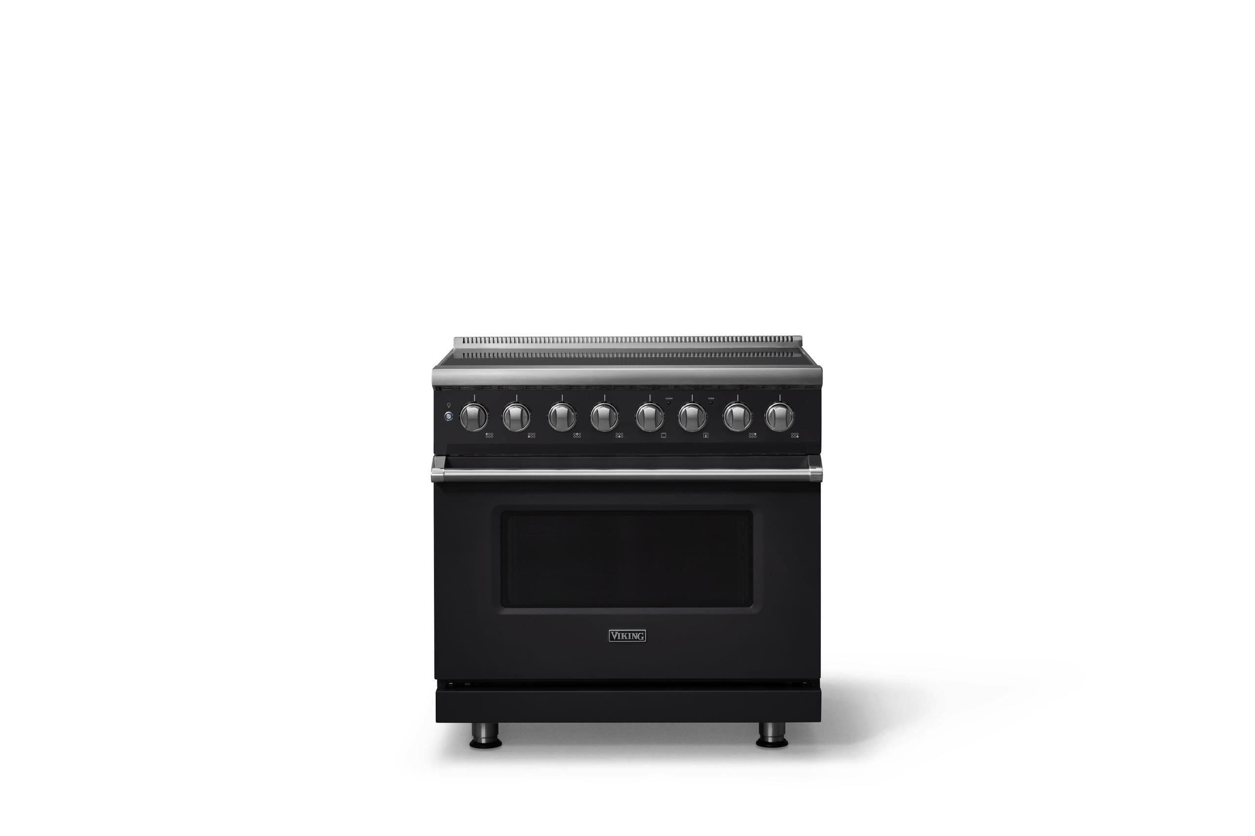 36"W. Induction Range (Finish: Onyx, Trim: Polished Chrome)