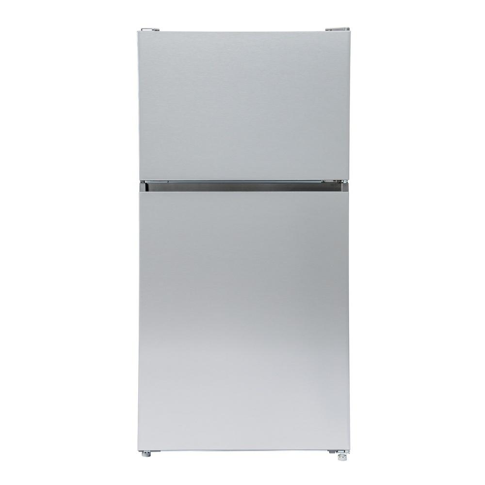 Verona VEFTF3324RSL 33 inch Top Freezer Refrigerator with 24 cu. ft. Total Capacity, Reversible Doors, Recessed Handle, Energy Star (Stainless Steel Look)