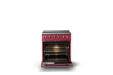 30"W. Electric Range (Finish: Valentine, Trim: Brushed Brass)