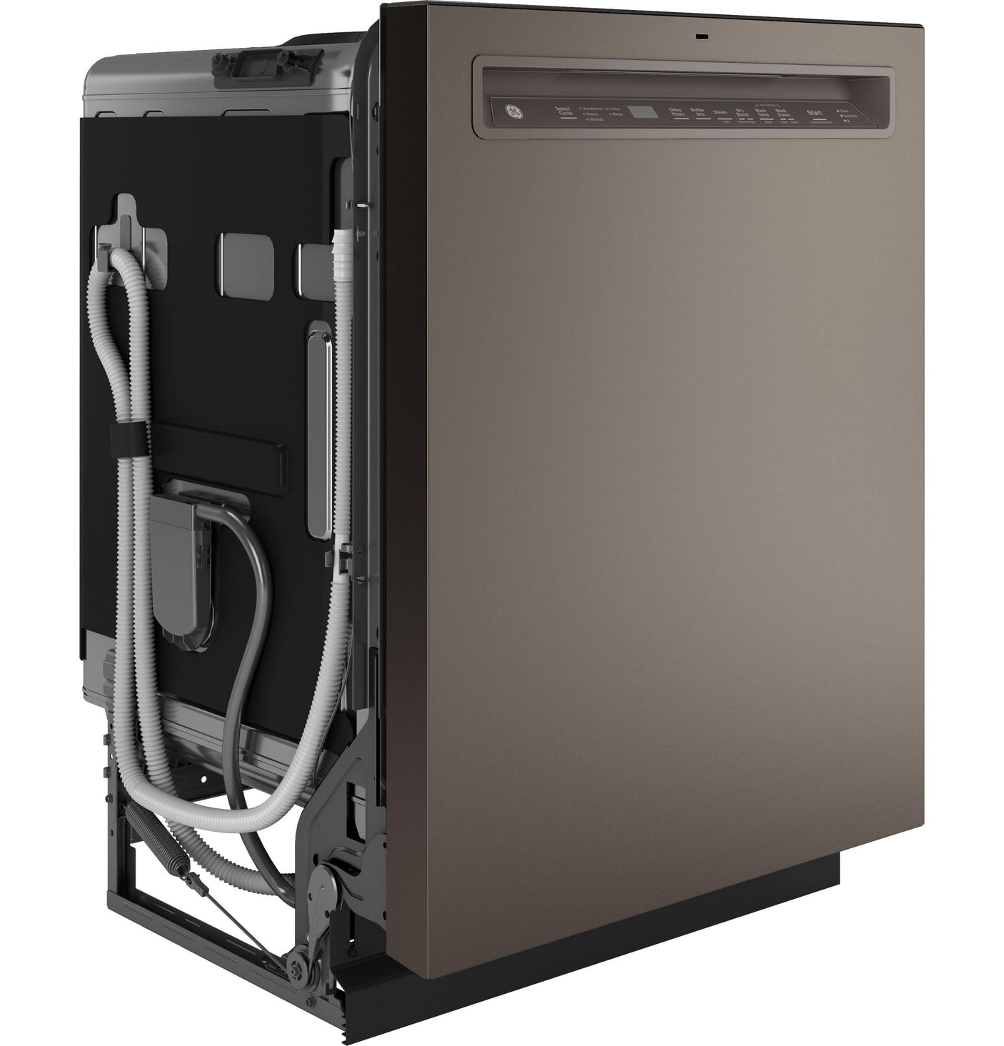 GE® ENERGY STAR® Front Control with Stainless Steel Interior Dishwasher with Sanitize Cycle