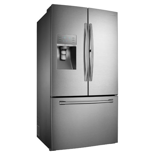 36" Wide, 30 cu. ft. Capacity 3-Door French Door Food ShowCase Refrigerator with Dual Ice Maker (Stainless Steel)