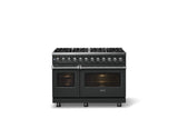 48"W. Dual Fuel Range (Burner: 8b, Finish: Antique Bronze, Trim: Polished Chrome, Fuel: Natural Gas)