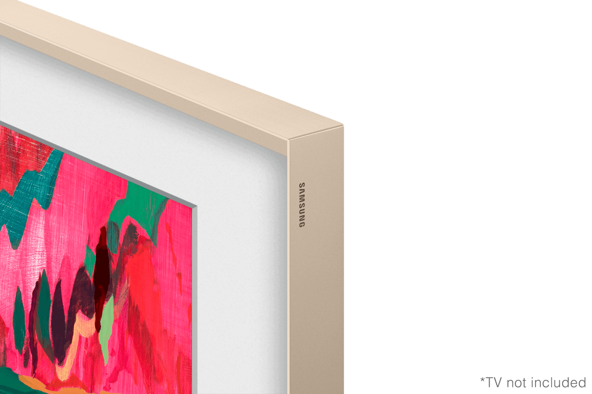 85 Inch The Frame Custom Bezel - Sand Gold Metal Magnetic Attachment  Easy Install  Premium Finish