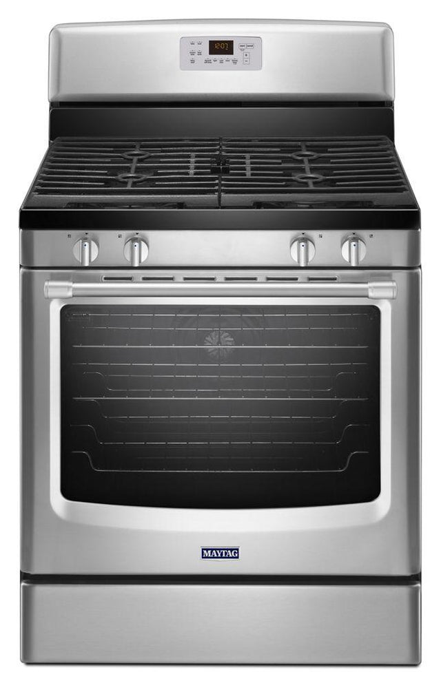 Extra Wide Ranges MAYTAG MGR8650ES 30-inch Wide Gas Range with Convection and Third Rack ...