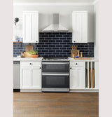 GE 30" Slide-In Electric Convection Double Oven Range