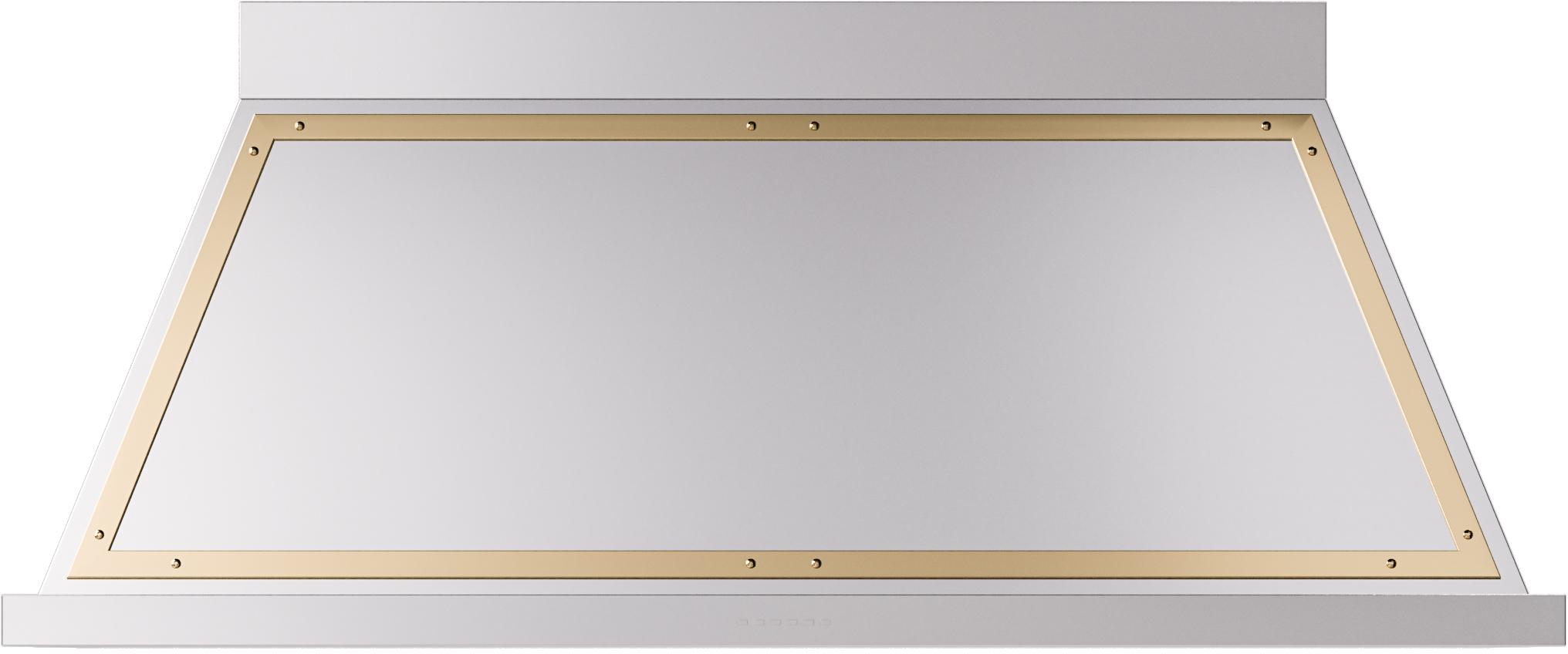 ILVE UANB60SSG Nostalgie 60" Hood in Stainless Steel with Brass trim