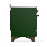 ILVE UMIB48NR3EGB Majestic III 48 inch Induction Range with 6 Elements, 5.02 cu. ft. Total Oven Capacity (Triple Glass Door, Emerald Green, Burnished)