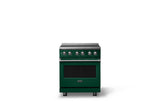 30"W. Induction Range (Finish: Ivy, Trim: Polished Chrome)