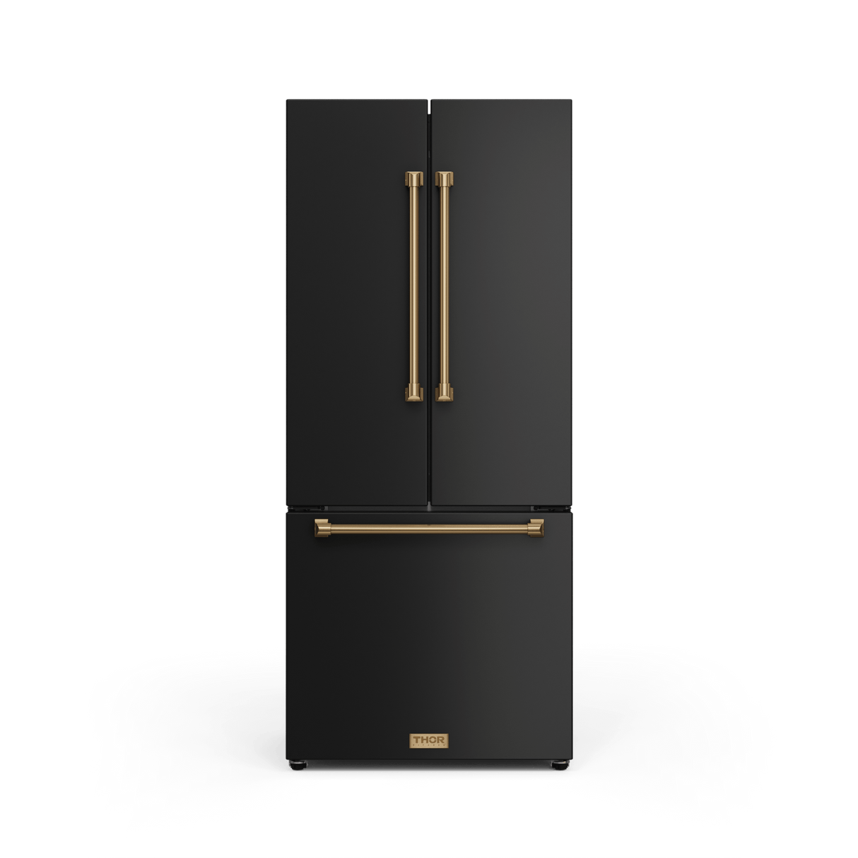 30 Inch 17.5 Cu Ft French Door Counter Depth Refrigerator With Ice Maker In Black/bronze  Gordon Ramsay Series