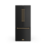 30 Inch 17.5 Cu Ft French Door Counter Depth Refrigerator With Ice Maker In Black/bronze  Gordon Ramsay Series