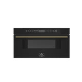 Forno Capoliveri Espresso 30-Inch Microwave Drawer, Black, 1.2 cu.ft, 1000 Watts, Built-In, Touch Control LCD Display, Auto-Touch Open/Close, 11 Power Levels, Sensor Cooking