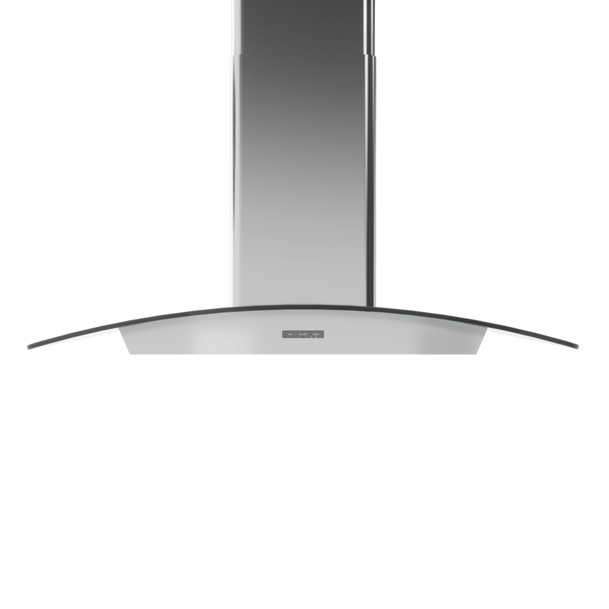Brisas Curved Glass Chim. Is., 30" G, 600 CFM, ACT, LED