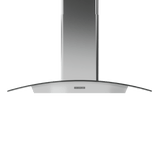 Brisas Curved Glass Chim. Is., 30" G, 600 CFM, ACT, LED