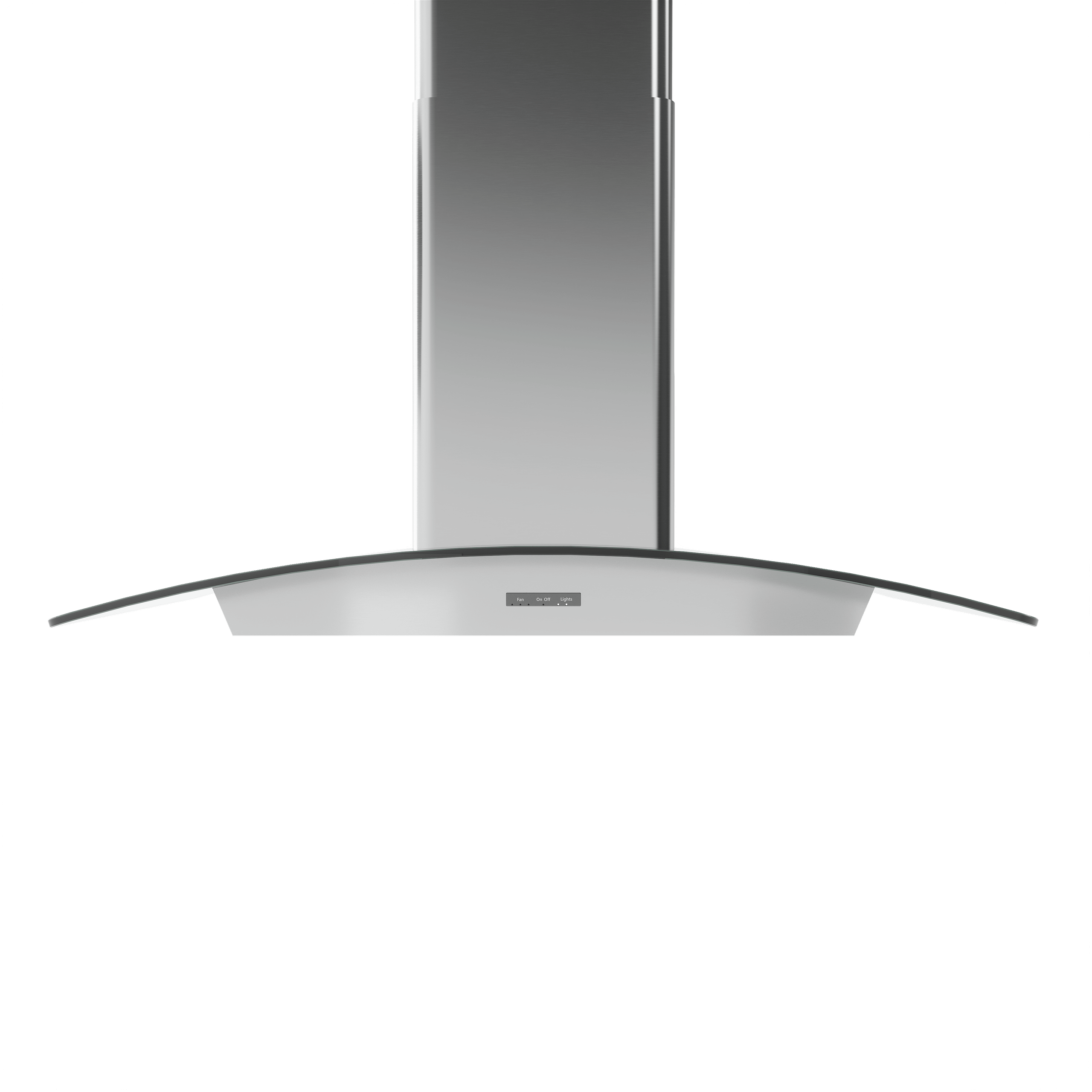 Brisas Curved Glass Chim. Is., 30" G, 600 CFM, ACT, LED