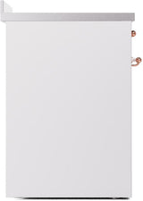 Nostalgie II 30 Inch Electric Freestanding Range in White with Copper Trim