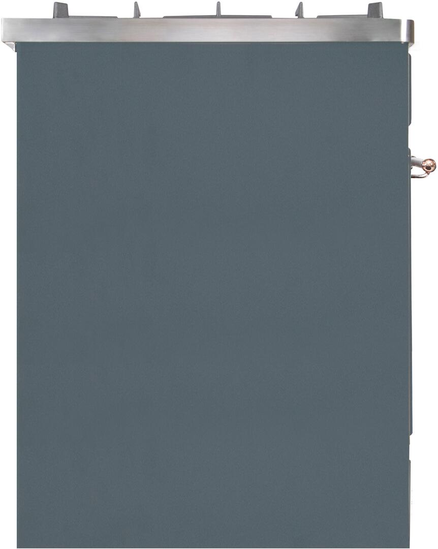 Majestic II 30 Inch Dual Fuel Liquid Propane Freestanding Range in Blue Grey with Copper Trim