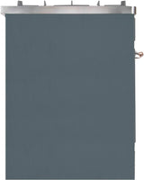 Majestic II 30 Inch Dual Fuel Liquid Propane Freestanding Range in Blue Grey with Copper Trim