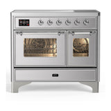 ILVE UMDIB40NR3SSC Majestic III 40 inch Induction Range with 6 Elements, 3.82 cu. ft. Total Oven Capacity (Triple Glass Door, Stainless Steel, Chrome)