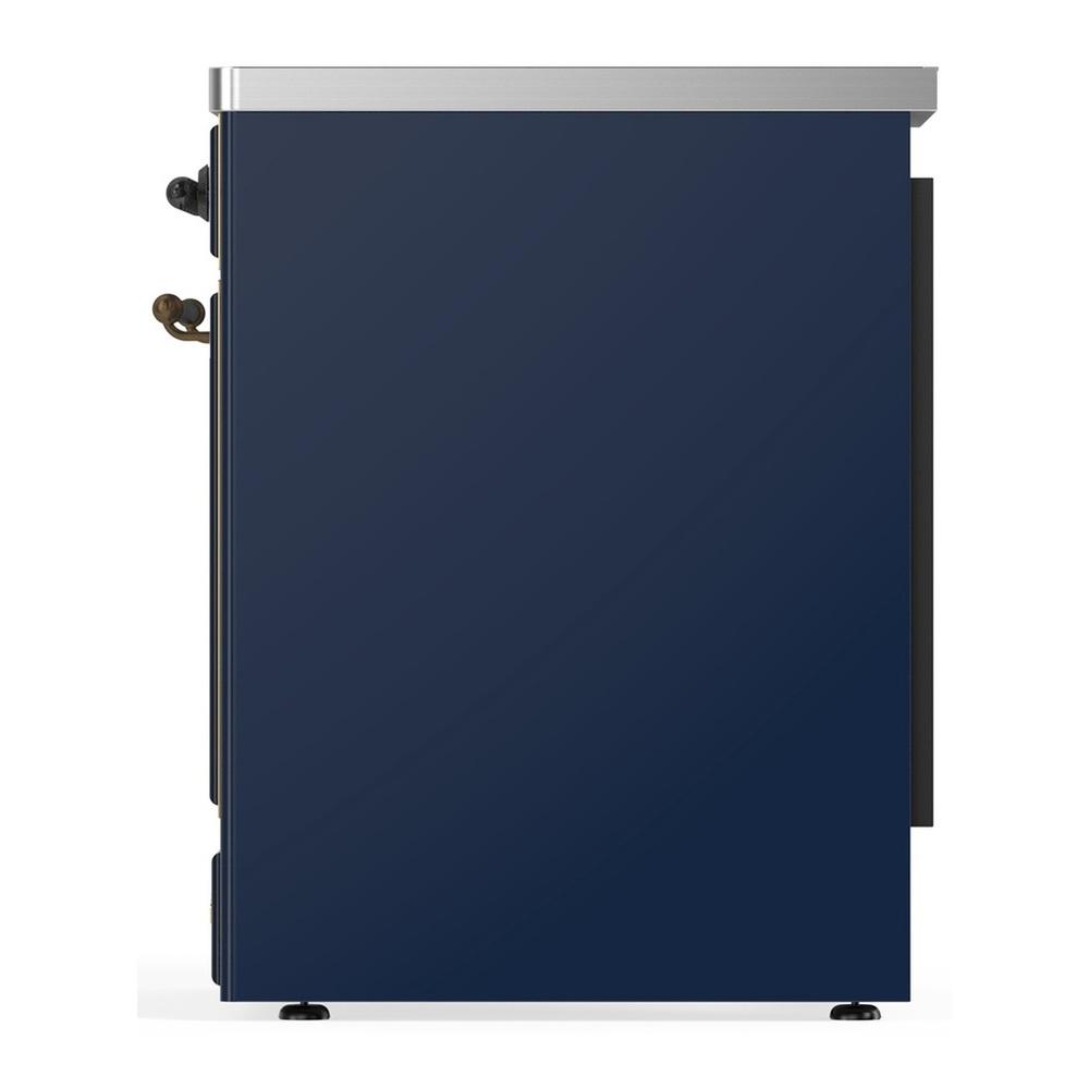 ILVE UMIB30QNR3MBB Majestic III 30 inch Induction Range with 4 Elements, 4 cu. ft. Oven Capacity (Solid Door, Midnight Blue, Burnished)