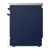 ILVE UMIB30QNR3MBB Majestic III 30 inch Induction Range with 4 Elements, 4 cu. ft. Oven Capacity (Solid Door, Midnight Blue, Burnished)