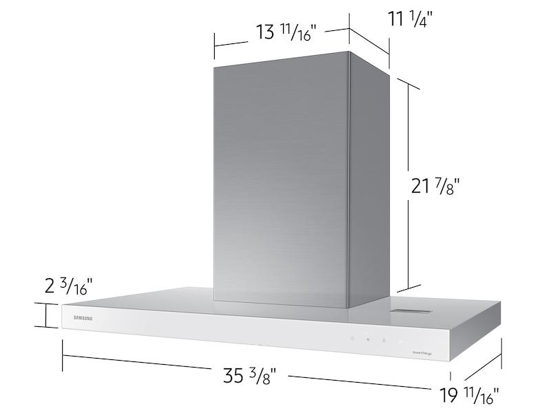 36" Bespoke Smart Wall Mount Hood in Clean White