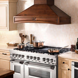 ZLINE 36 in. Wooden Wall Mount Range Hood in Walnut - Includes Remote Motor