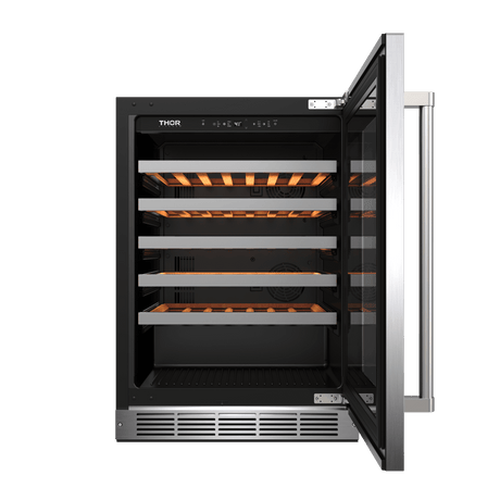 Thor Kitchen 24-inch Single Zone Wine Cooler, 46 Wine Bottle Capacity - Model Twc24us