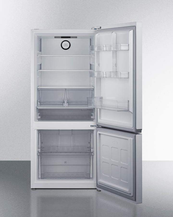 30" Wide Bottom-mount Refrigerator-freezer, Counter Depth