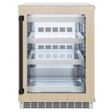 ZLINE 24 In. Touchstone Beverage Fridge with Panel-Ready Glass Door and Matte Black Handle (RBSPOZ-24-MB)