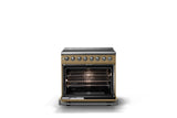 36"W. Induction Range (Finish: Golden Hour, Trim: Polished Chrome)