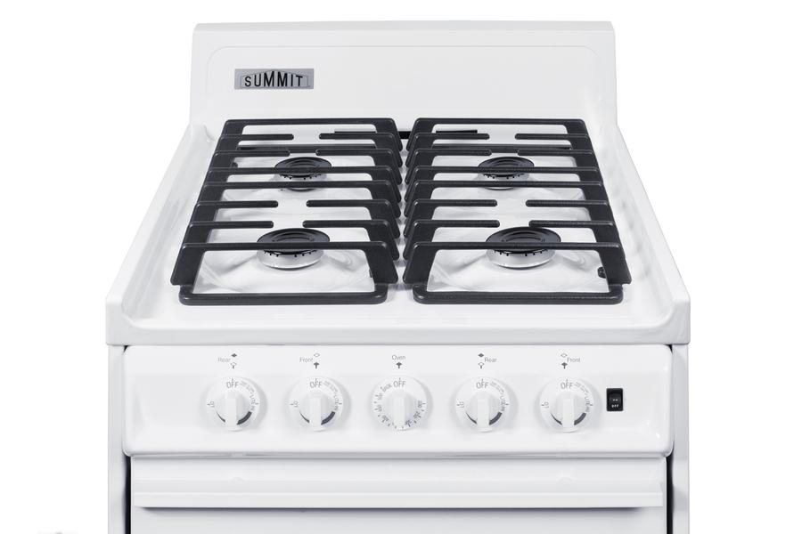 20" Wide Gas Range, Sealed Burners
