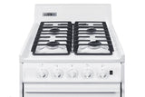 20" Wide Gas Range, Sealed Burners