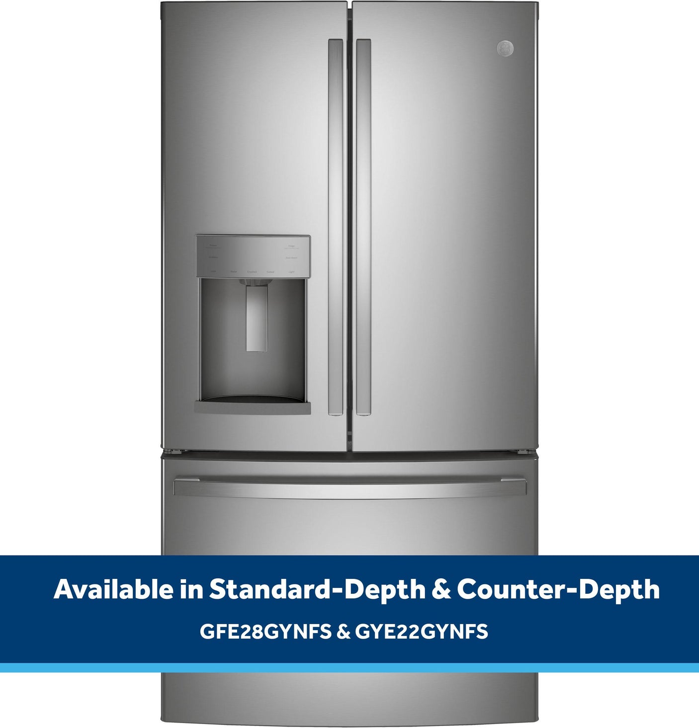 GE ENERGY STAR 22.1 Cu. Ft. Counter-Depth Fingerprint Resistant French-Door Refrigerator