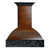 ZLINE 42 in. Wooden Wall Mount Range Hood in Antigua and Walnut - Includes Remote Motor
