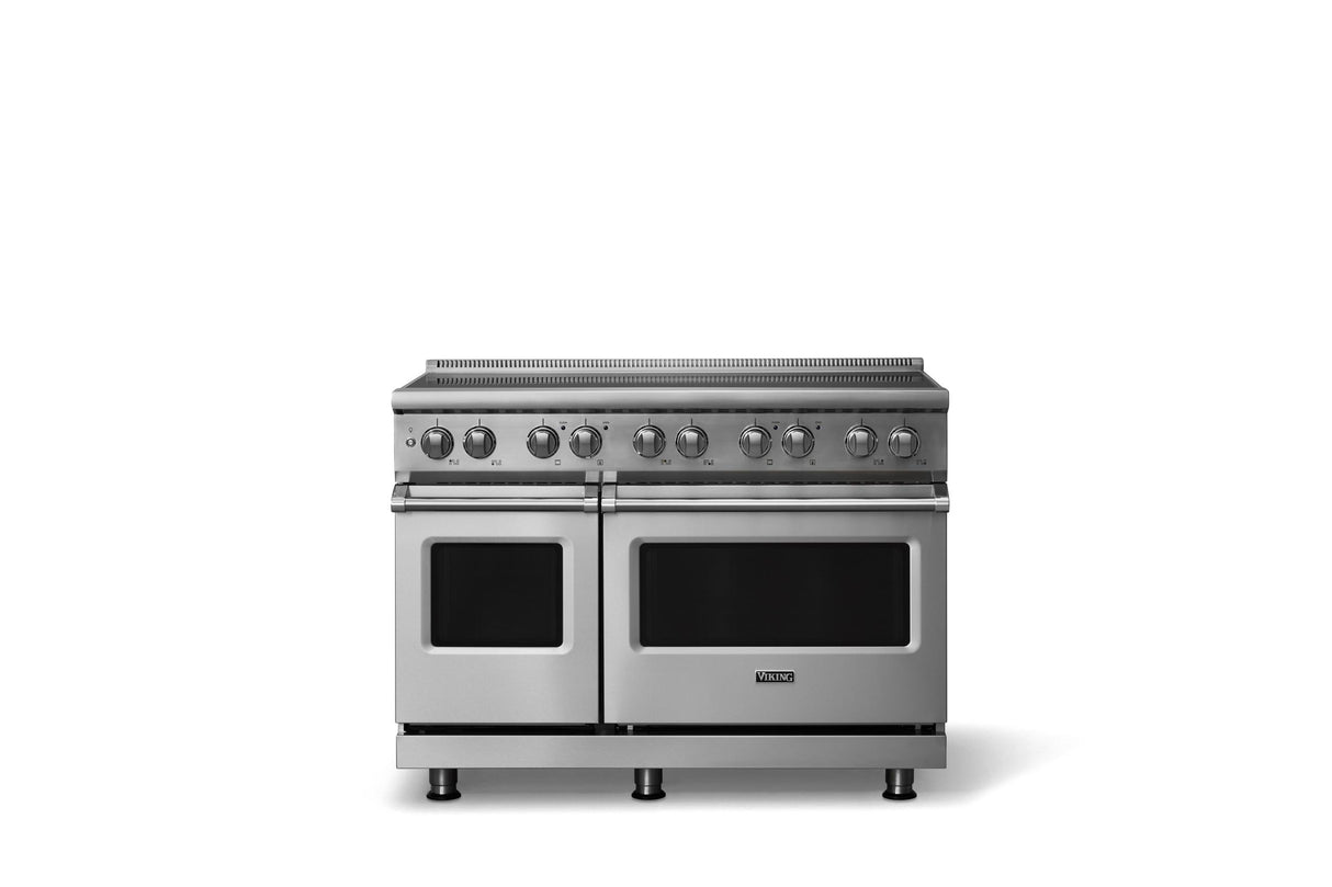 48"W. Induction Range (Finish: Stainless Steel, Trim: Polished Chrome)