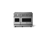48"W. Induction Range (Finish: Stainless Steel, Trim: Polished Chrome)