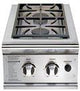 Brushed Stainless Steel Side Burners - 30" Cart Mount