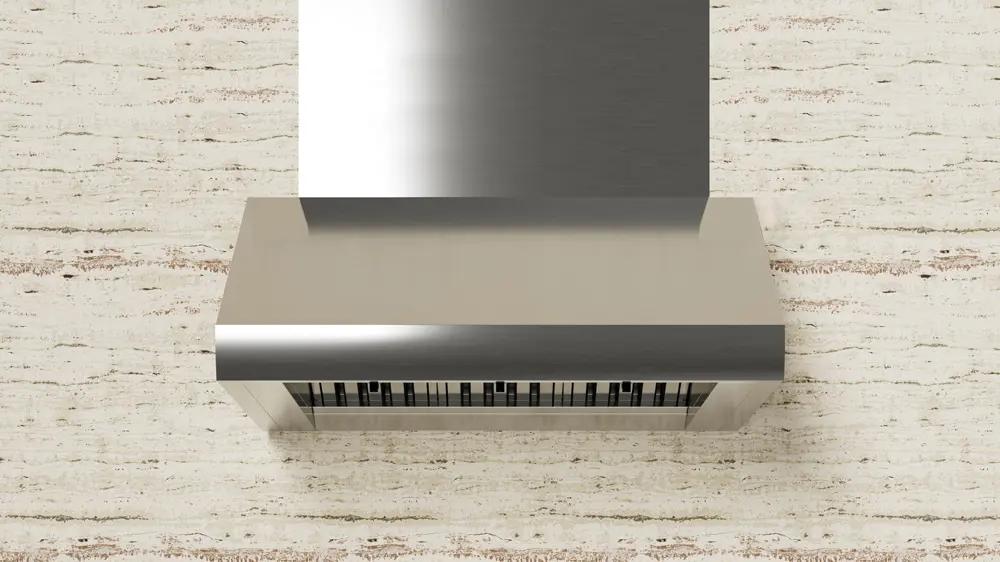 Outdoor hood, 42"W, 33"D, 18"T, 1200CFM, LEDs, pro baffle filters