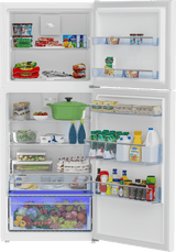 28" Freezer Top White Refrigerator