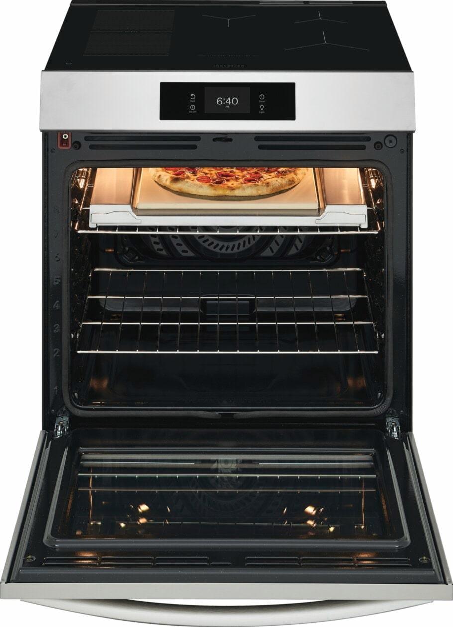 30" Front Control Induction Range with Stone-Baked Pizza