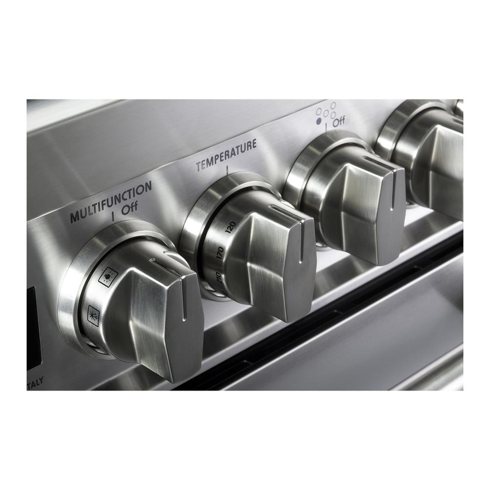 Verona VUFSGE365DSS 36 inch Ultima Collection Double Oven Dual Fuel Range with 5 Brass Burners, 4.1 cu. ft. Total Oven Capacity