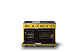 48"W. Sealed Burner Gas Range (Burner: 6g, Finish: Daffodil, Trim: Polished Chrome, Fuel: Natural Gas)