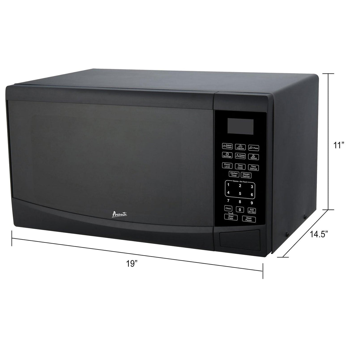 Avanti 0.9 Cu. Ft. Microwave Oven, Digital - Black