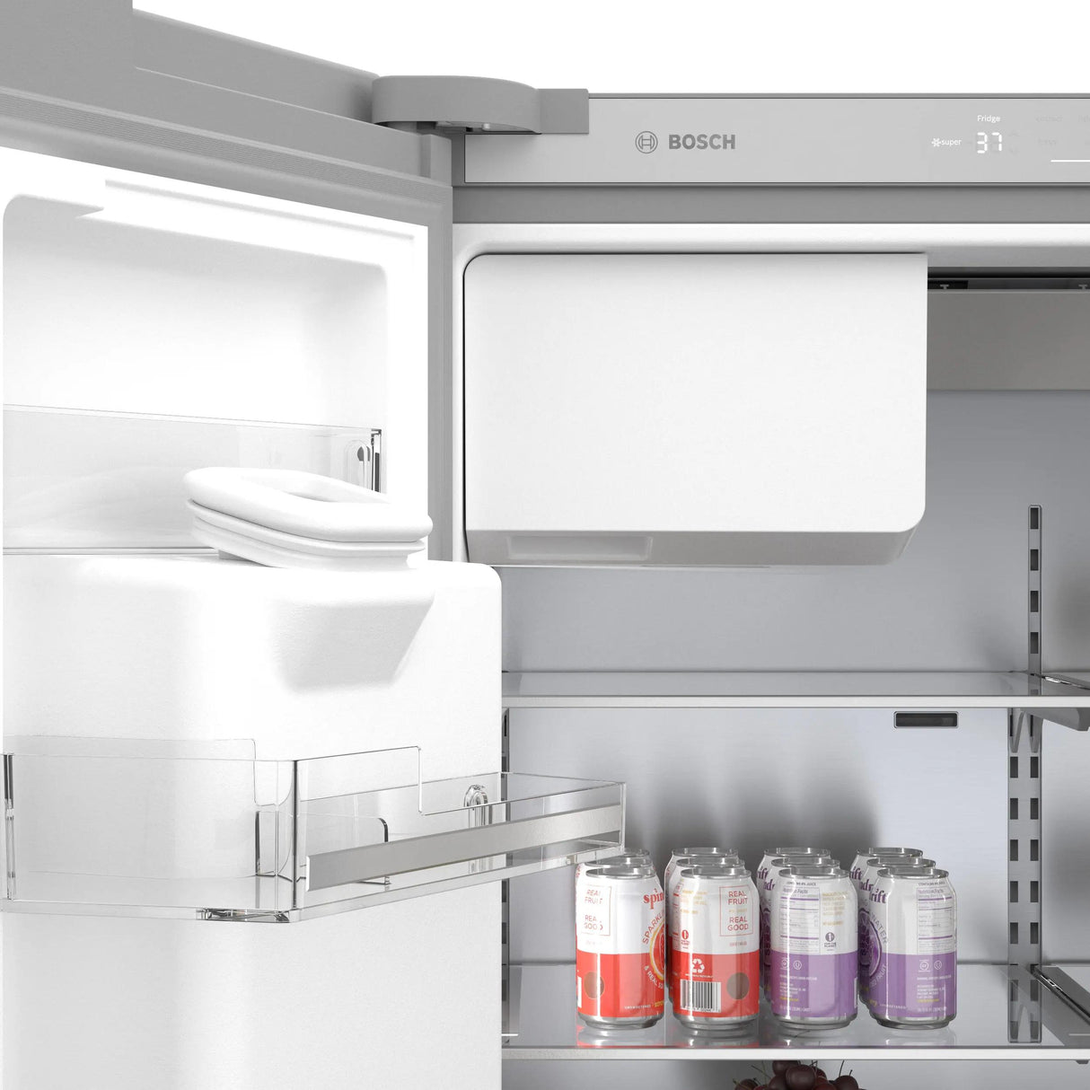 500 Series French Door Bottom Mount Refrigerator 36" Stainless steel (with anti-fingerprint), Total No Frost