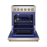 30 Inch Professional Electric Range With Precision Knob Control In Stainless Steel and Bronze  Gordon Ramsay Series